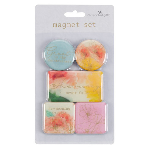 Magnet Set-Watercolor & Florals (Set Of 4) by Christian Art Gift