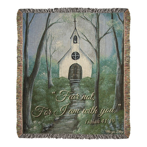 Throw-Fear Not For I Am With You-Tapestry (50" x 60") by Manual Weavers
