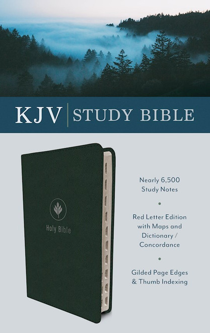 KJV Study Bible-Evergreen Fog DiCarta Indexed by Barbour Staff