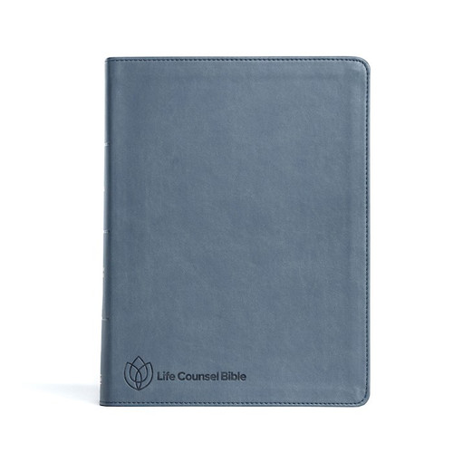 CSB Life Counsel Bible-Slate Blue LeatherTouch by CSB Bibles By Holm