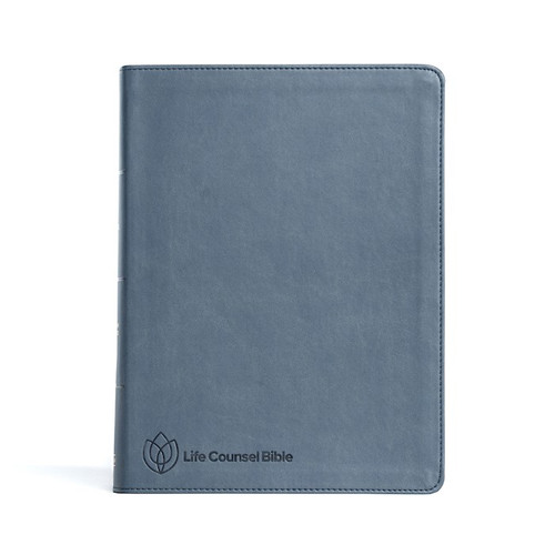 CSB Life Counsel Bible-Slate Blue LeatherTouch Indexed by CSB Bibles By Holm