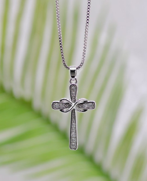 Necklace-Eden Merry-Infinity-Cross-Silver by Eden Merry