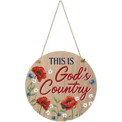 Wall Decor-God's Country (14" D) by Patriotic