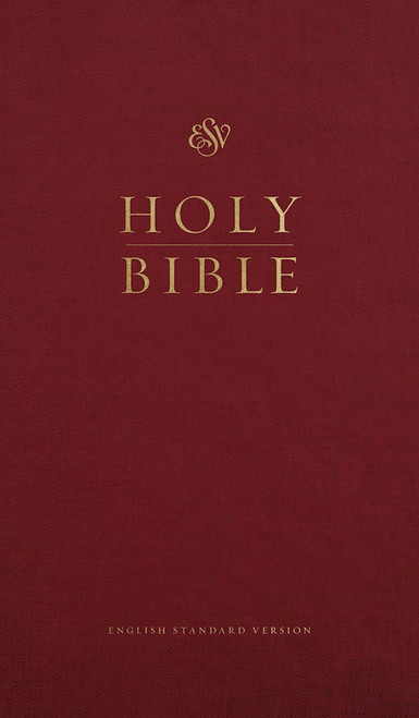 ESV Large Print Church Bible-Burgundy Hardcover by English Standard V