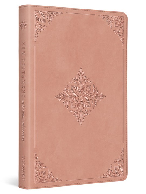 ESV New Testament With Psalms And Proverbs-Blush Rose Fleur-De-Lis Design TruTone by English Standard V