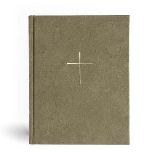 CSB Illustrator's Notetaking Bible Large Print Edition-Sage SuedeSoft LeatherTouch Over Board by CSB Bibles By Holm