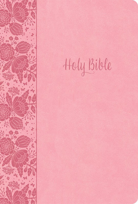 KJV Large Print Thinline Bible (Value Edition)-Soft Pink LeatherTouch by Holman Bible