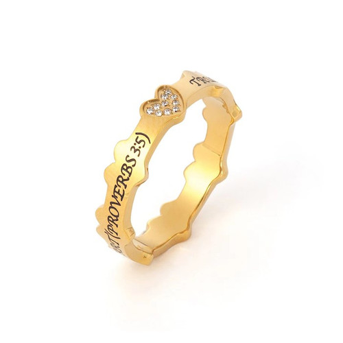 Ring-Heart-Trust (Size 7)-Gold CZ by Spirit & Truth