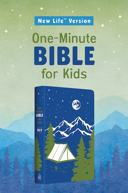 NLV One-Minute Bible For Kids-Blue Mountain DiCarta Leatherlike by Barbour Staff
