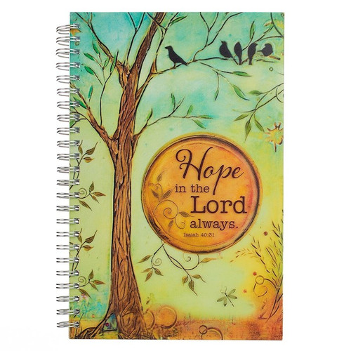 Notebook-Wirebound-Peaceful Thoughts/Hope In The Lord Always by Christian Art Gift