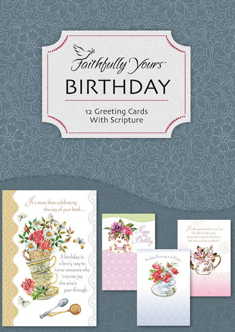 Card-Boxed-Birthday-Birthday Blooms (Box Of 12) by KJV Scripture