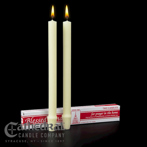 Candlemas Candle-White (25/32" x 10 1/4")-100% Beeswax/SFE (Pack Of 2) by Cathedral Candle