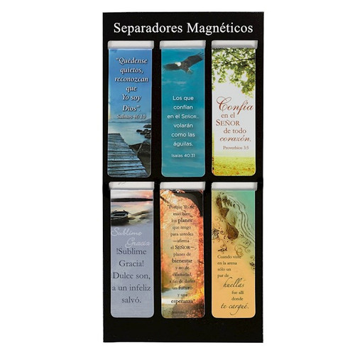 Spanish-Magnetic Pagemarker-Magnetic-Classic Collection Set (6) by Christian Art Gift