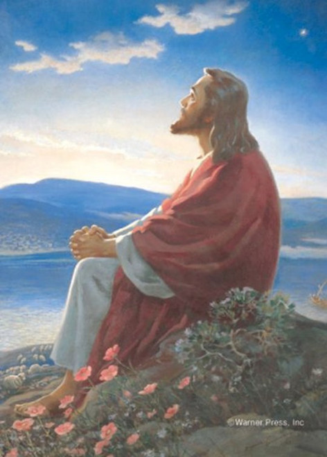 Pocket Card-Smallman Art: Christ At Dawn (Psalm 121) (Pack Of 25) by Warner Press