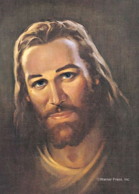 Pocket Card-Smallman Art: Portrait Of Christ (John 14:27) (Pack Of 25) by Warner Press