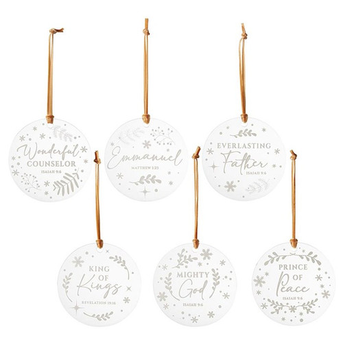 Ornament-Names Of Jesus (3"D) (Set Of 6) by Christmas