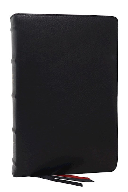 NKJV Single-Column Reference Bible (Premier Collection) (Comfort Print)-Black Goatskin Leather by Nelson Bibles