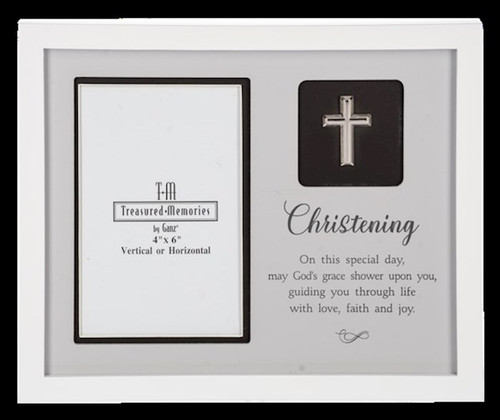 Photo Frame-Christening (Holds 4x6 Photo) by Ganz