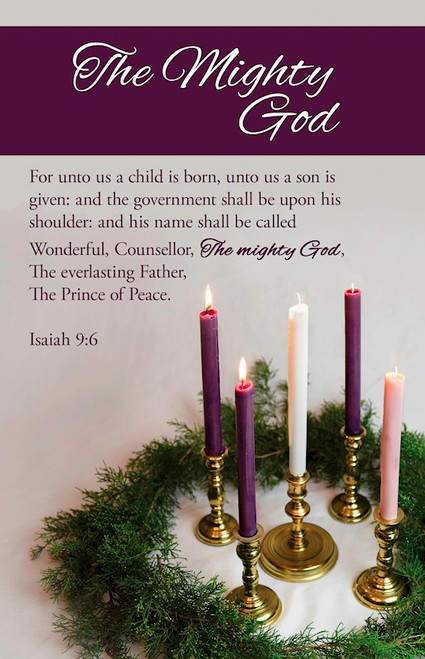 Bulletin-Advent Week 2: The Mighty God (Isaiah 9:6 KJV) (Pack Of 100) by Broadman & Holman