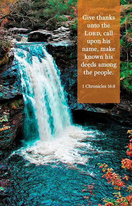 Bulletin-Give Thanks Unto The Lord (1 Chronicles 16:8 KJV) (Pack Of 100) by Broadman & Holman
