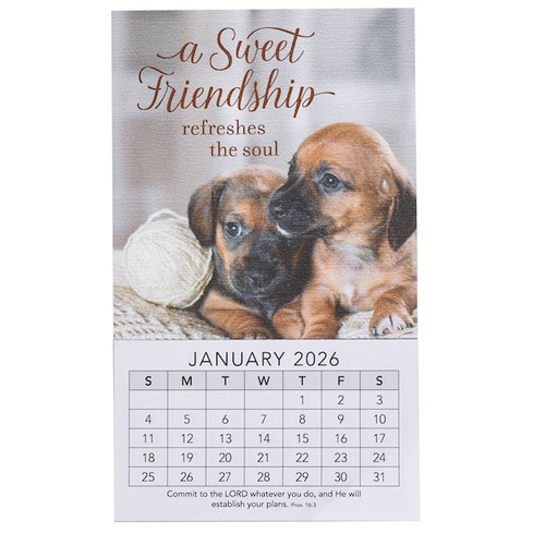 2026 Mini Magnetic Calendar-Sweet Friendship by Christian Art Gift