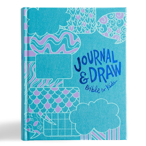 CSB Journal And Draw Bible For Kids-Teal LeatherTouch Over Board by CSB Bibles By Holm