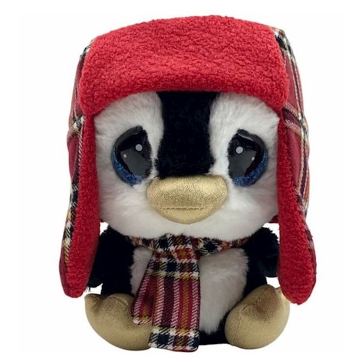 Plush-Cutie Pet-Tudies Backpack Clip-Holiday Penguin/Pauli by Christmas