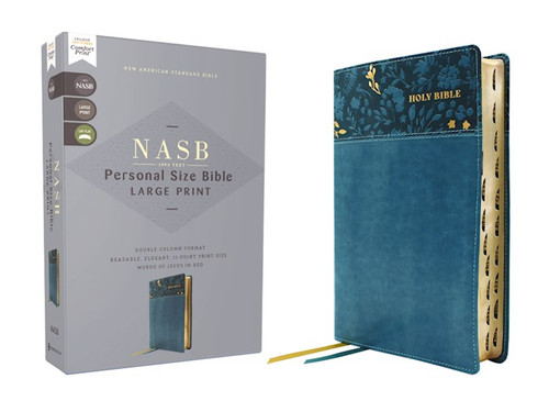 NASB 1995 Personal Size Large Print Bible (Comfort Print)-Teal Leathersoft Indexed by Zondervan