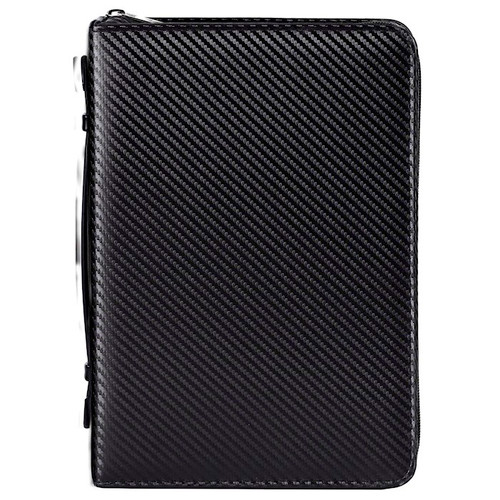 Bible Cover-Man Of God/Carbon Fiber Look-Black-XLG by White Dove Designs