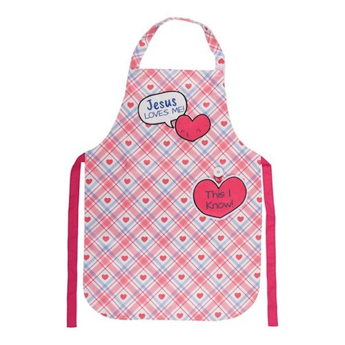 Apron-Jesus Loves Me W/ Hand Towel (Child) (25" x 18") by Manual Weavers