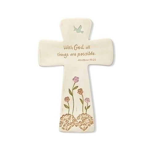 Wall Cross-With God All Things Are Possible (8.25") by Roman Inc