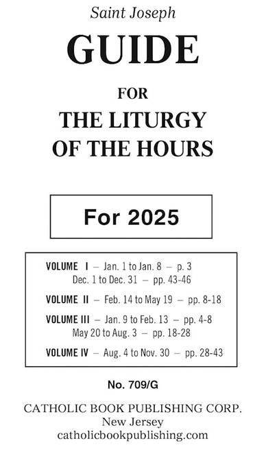 Saint Joseph Guide For The Liturgy Of The Hours For 2025 (Large Type) (#709/G) by I C E L