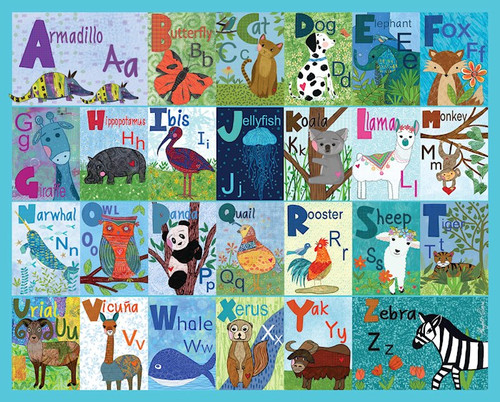 Jigsaw Puzzle-ABC Animals w/Poster (300 Piece Soft Touch) by Claire Elizabeth