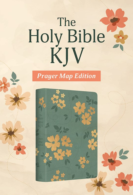KJV The Holy Bible: Prayer Map Edition-Floral DiCarta by Barbour Staff