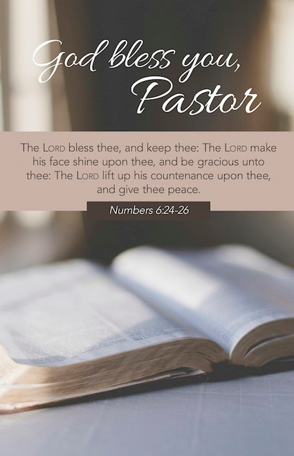 Bulletin-Pastor Appreciation: God Bless You Pastor (Numbers 24-26 KJV) (Pack Of 100) by Broadman & Holman