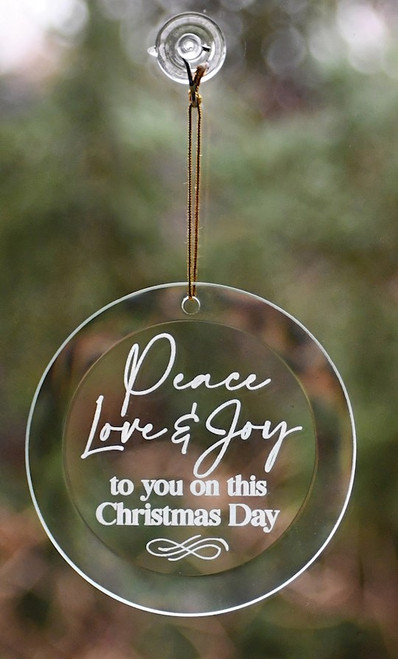Ornament-Peace Love Joy (4" x 4") by Dexsa