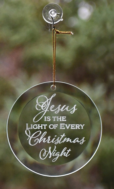 Ornament-Jesus Is The Light (4" x 4") by Dexsa