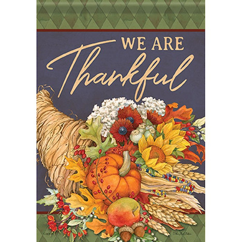 Flag-Garden-Durasoft-Cornucopia (12.5" x 18") by Thanksgiving