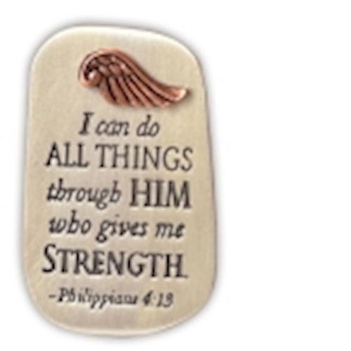 Visor Clip-I Can Do All Things Through Him... (Carded) (Philippians 4:13) by CA Gift