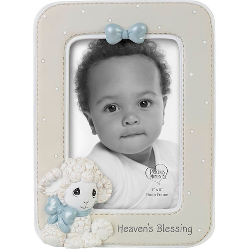 Photo Frame-Heaven's Blessing w/Luffie Lamb (Holds 4x6 Photo) (7.25"H) by Precious Moments