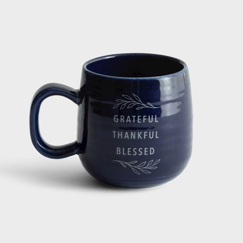 Mug-Grateful Thankful Blessed (Psalm 136:1 NIV) (16 Oz) by Dayspring