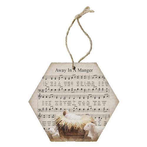 Honeycomb Ornament-Away In A Manger (4.5" x 6.875") by Christmas