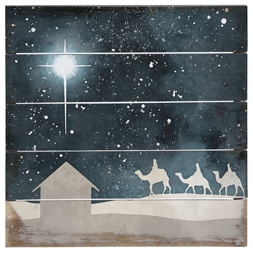 Petite Pallet-Wise Men Stable (8" x 8") by Christmas