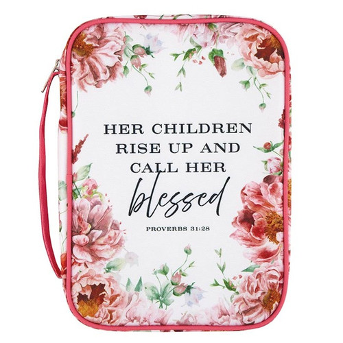 Bible Cover-Her Children Rise Up And Call Her Blessed (Proverbs 31:28) (7" x 10" x 2") by Heartfelt