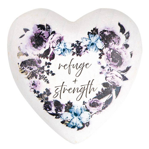 Handheld Heart-Refuge + Strength (Psalm 46:1) by Heartfelt