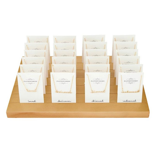 Necklace-Word Filled Display (4 Asst) (24 Pcs) (15" w/ 2" Extender) (PKTG) by Kingdom Jewelry