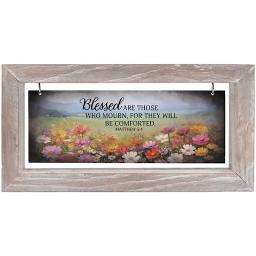 Frame Message Bar-Blessed Are Those Who Mourn (5" x 10" X 1.5) (#28208) by Carson Home Accent