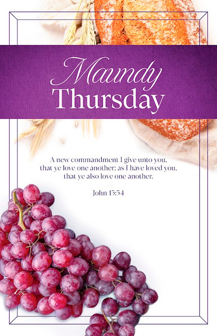 Bulletin-Maundy Thursday: A New Commandment I Give Unto You (Pack Of 100) by Broadman & Holman