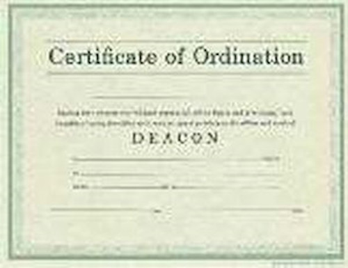 Certificate-Ordination-Deacon (Parchment) (8-1/2" x 11") (Pack Of 6) by Broadman & Holman