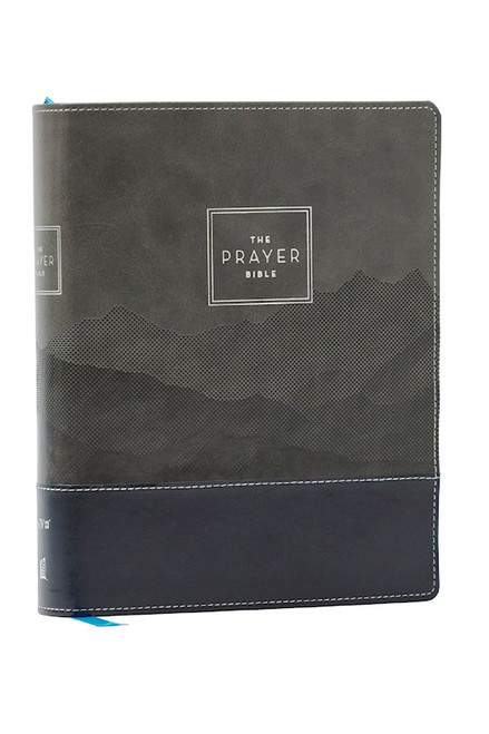 NIV The Prayer Bible (Comfort Print)-Black/Gray Leathersoft by Nelson Bibles